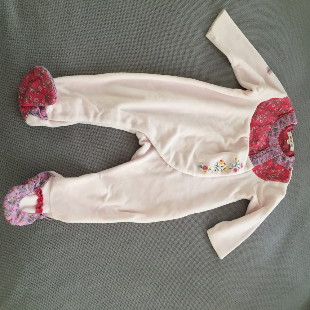 Kenzo Kids girls pink velvet stretchie Sz 18mos like new